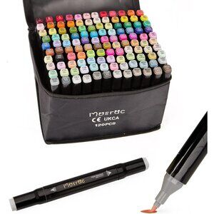 Alcohol Markers Set 121 Color Dual Brush Tip Art Paint Permanent Ink For Artists